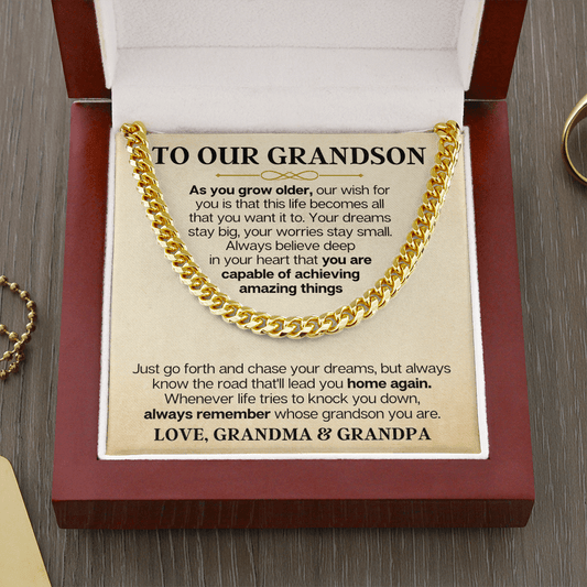 Jewelry Grandson - Big Dreams - Personalized Gift Set - SS192