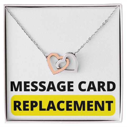 Jewelry MESSAGE CARD REPLACEMENT ONLY - SS117GM