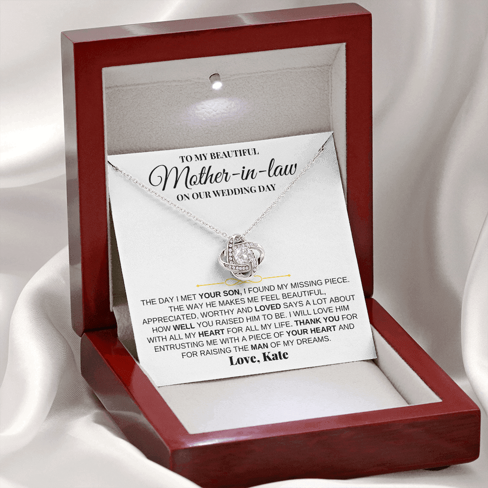 Jewelry Mother-In-Law - Love Knot Personalized Gift Set - SS211