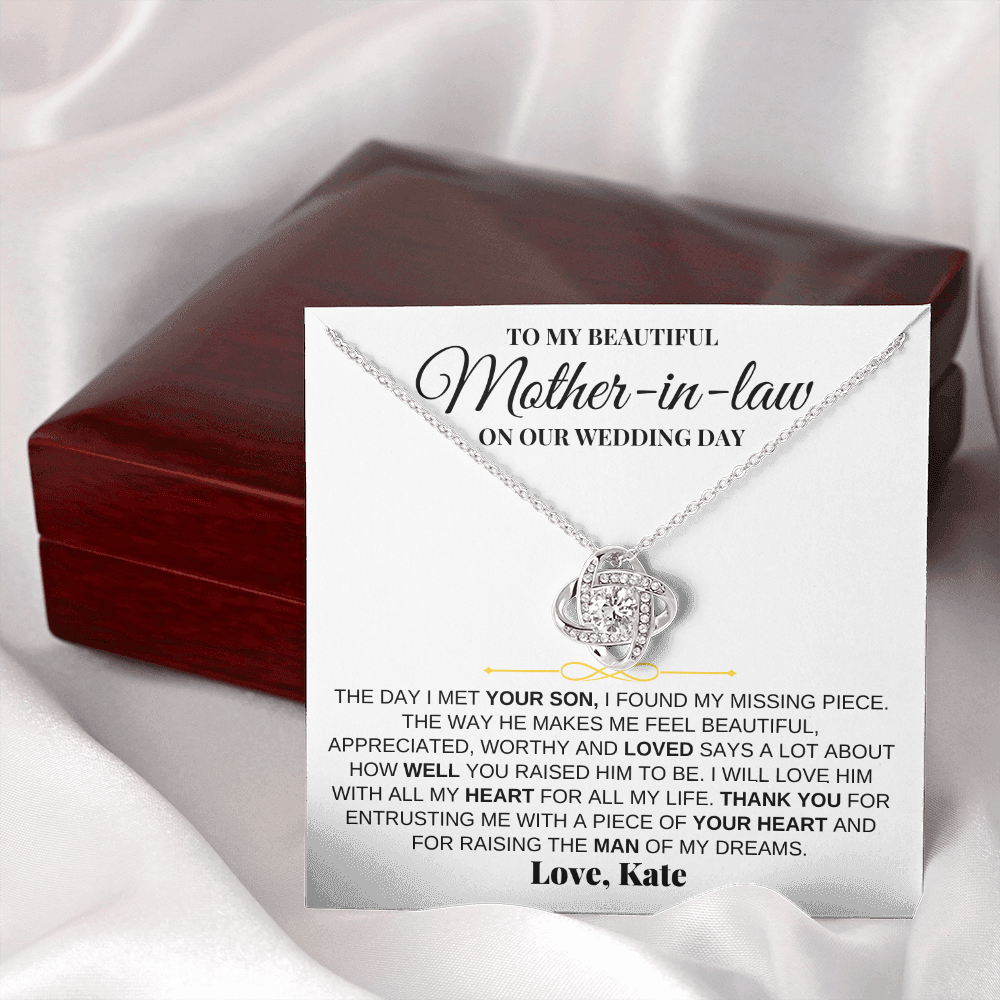 Jewelry Mother-In-Law - Love Knot Personalized Gift Set - SS211