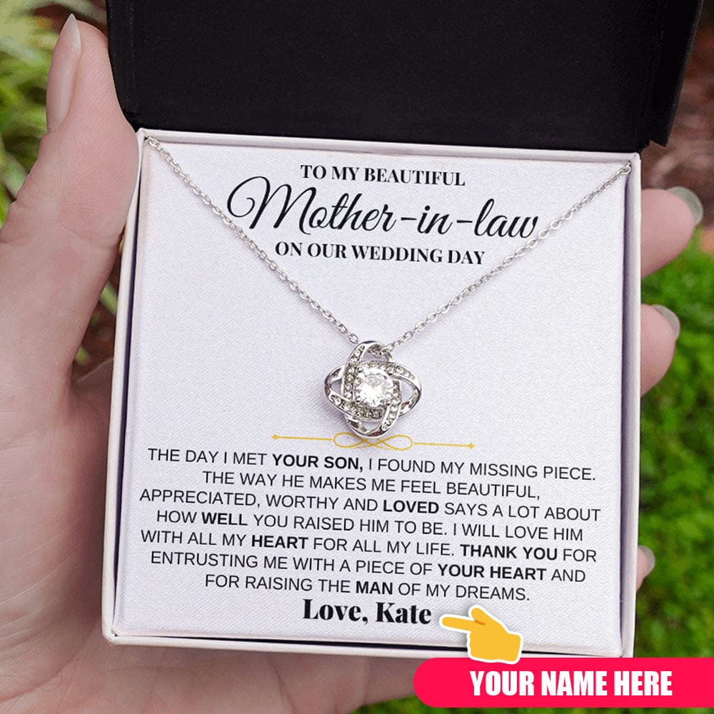 Jewelry Mother-In-Law - Love Knot Personalized Gift Set - SS211