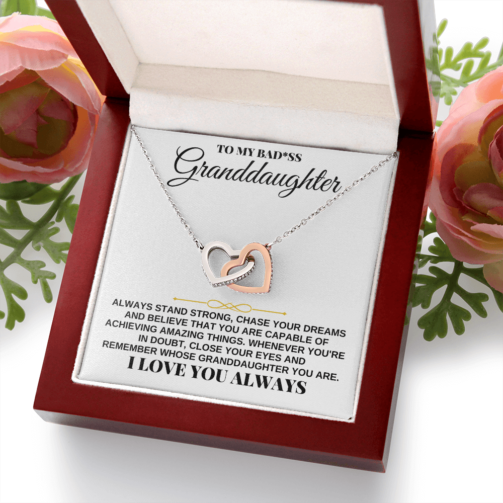 Jewelry To My Badass Granddaughter - Interlocking Hearts Gift Set - SS240