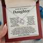 Jewelry To My Beautiful Daughter - Dad - Love Knot Necklace Gift Set - SS325