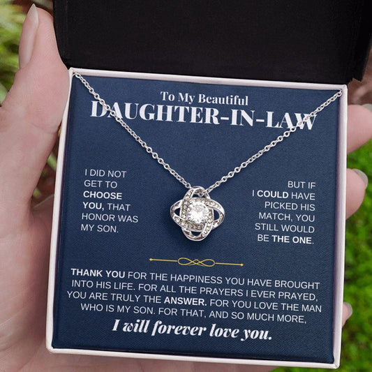 Jewelry To My Beautiful Daughter-in-law - Love Knot Gift Set - SS232