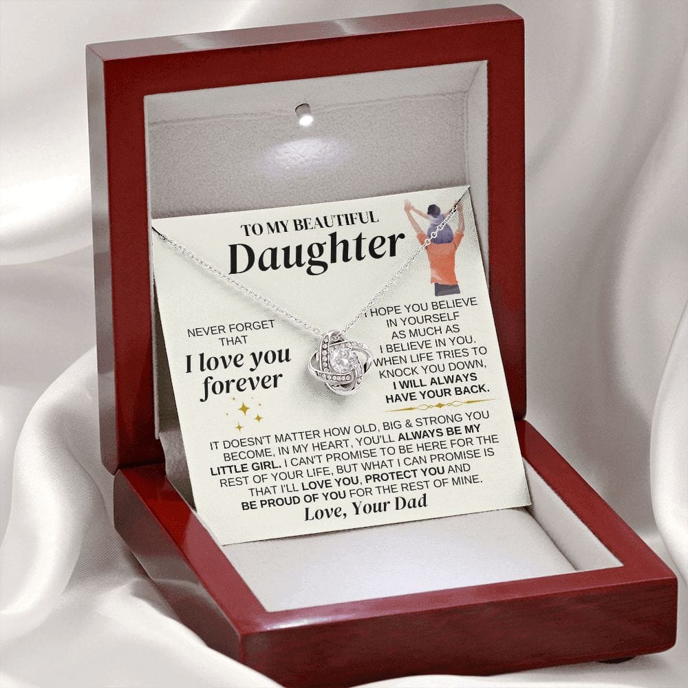 Jewelry To My Beautiful Daughter - Love Dad - Love Knot Gift Set - SS327D