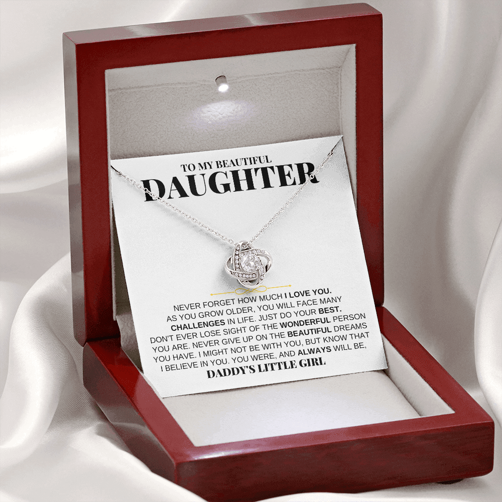 Jewelry To My Beautiful Daughter - Love Knot Gift Set - From Dad - SS221