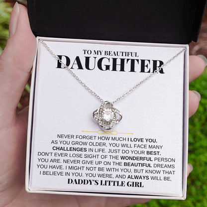 Jewelry To My Beautiful Daughter - Love Knot Gift Set - From Dad - SS221