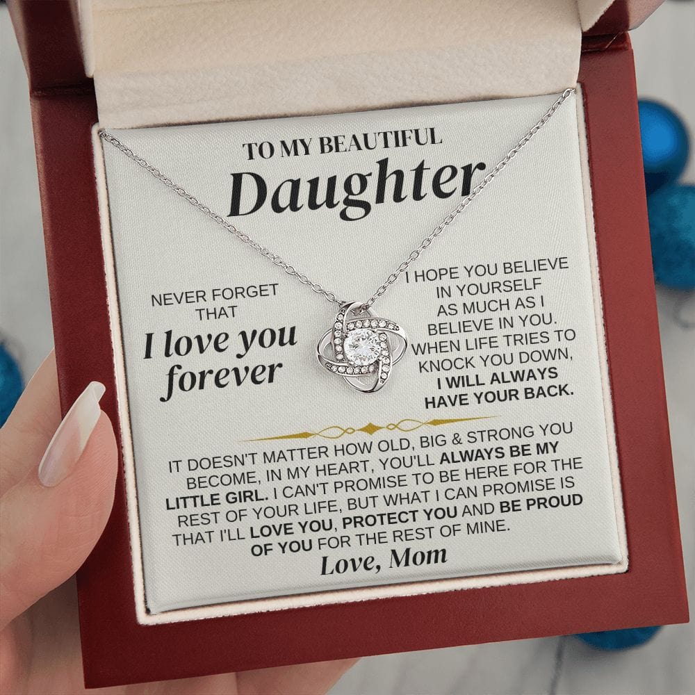 Jewelry To My Beautiful Daughter - Love Mom - Love Knot Gift Set - SS327