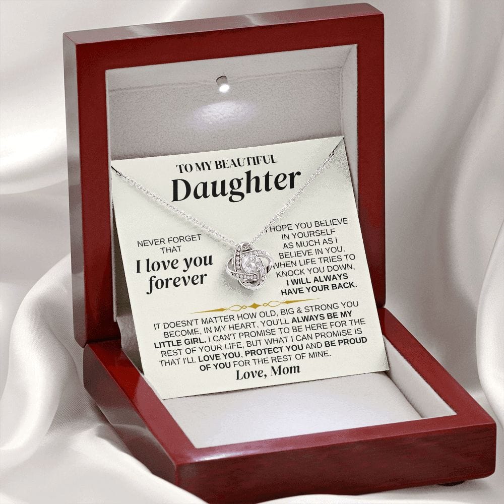 Jewelry To My Beautiful Daughter - Love Mom - Love Knot Gift Set - SS327