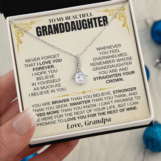 Jewelry To My Beautiful Granddaughter - Beautiful Necklace Gift Set - SS342