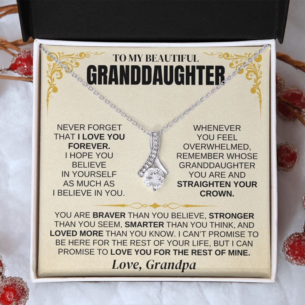 Jewelry To My Beautiful Granddaughter - Beautiful Necklace Gift Set - SS342