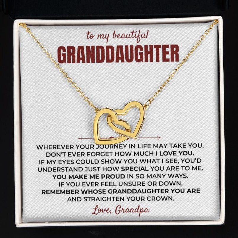 Jewelry To My Beautiful Granddaughter - Forever Linked Hearts Gift Set - SS402