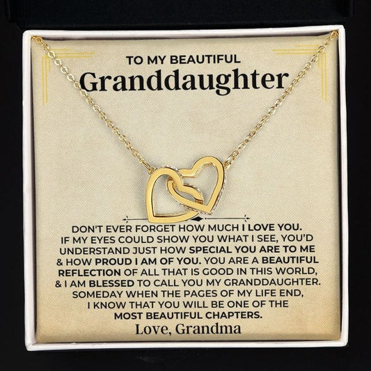 Jewelry To My Beautiful Granddaughter - Forever Linked Hearts Gift Set - SS407