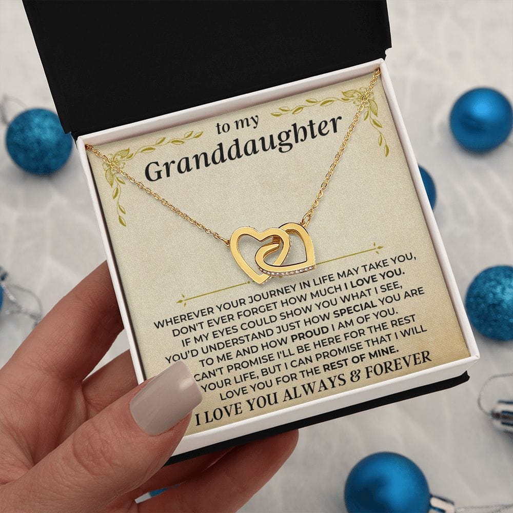 Jewelry To My Beautiful Granddaughter - Forever Linked Hearts Gift Set - SS411