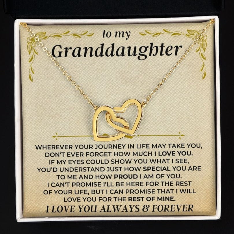 Jewelry To My Beautiful Granddaughter - Forever Linked Hearts Gift Set - SS411