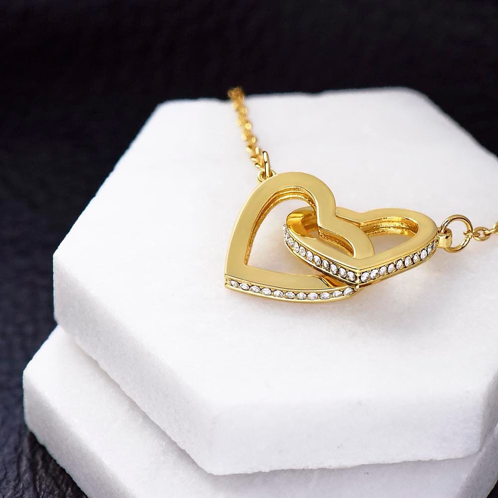 Jewelry To My Beautiful Granddaughter - Interlocked Gold Hearts Gift Set - SS390