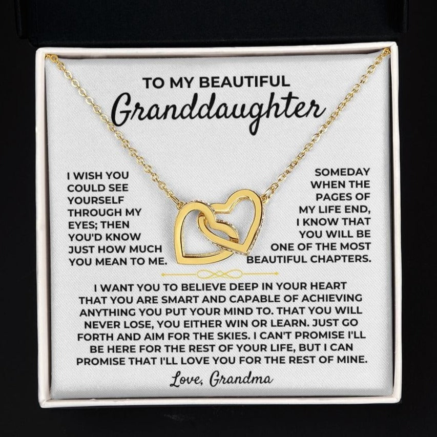 Jewelry To My Beautiful Granddaughter - Interlocked Hearts Gift Set - SS395