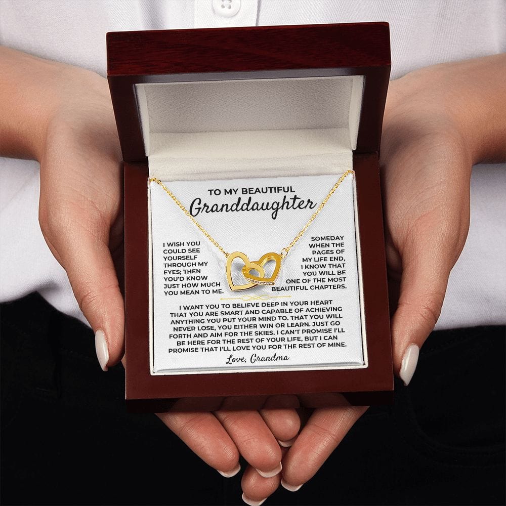 Jewelry To My Beautiful Granddaughter - Interlocked Hearts Gift Set - SS395