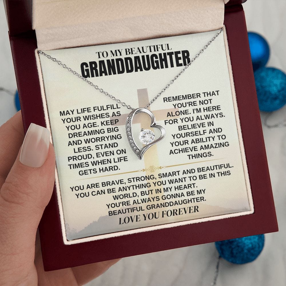 Jewelry To My Beautiful Granddaughter - Necklace Gift Set - SS357