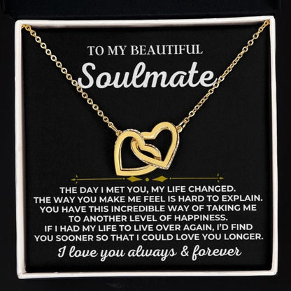 Jewelry To My Beautiful Soulmate - Interlocked Hearts Gift Set - SS444