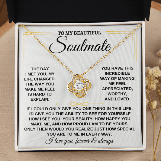 Jewelry To My Beautiful Soulmate - Love Knot Gift Set - SS162SM2