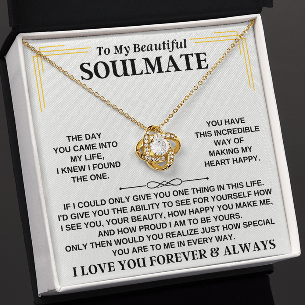 Jewelry To My Beautiful Soulmate - Love Knot Gift Set - SS267