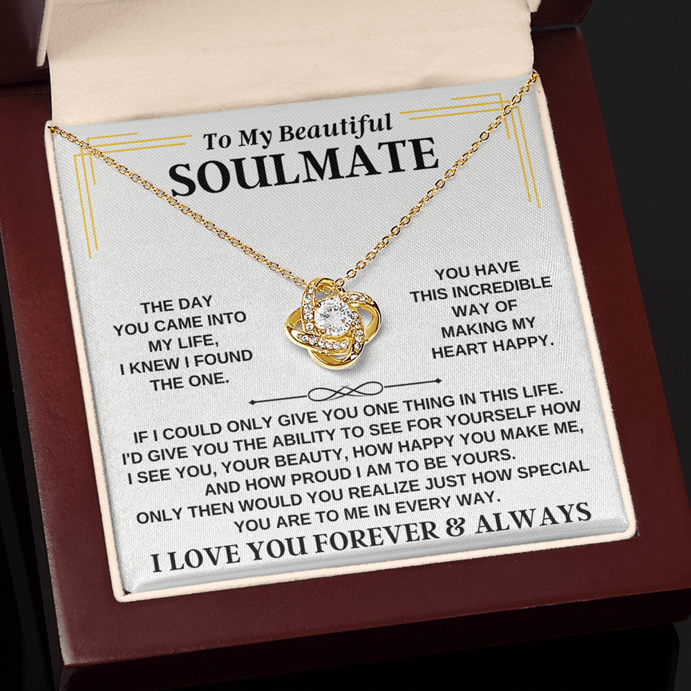 Jewelry To My Beautiful Soulmate - Love Knot Gift Set - SS267