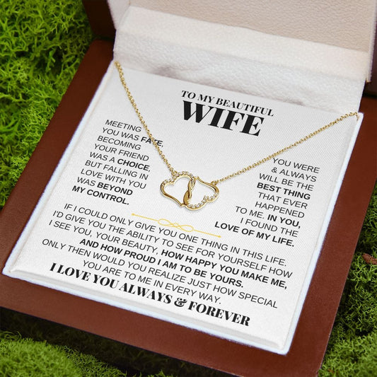 Jewelry To My Beautiful Wife - 0.07 Ct Solid 10k Gold w/ 18 Single-cut Diamonds - Gift Set - SS219