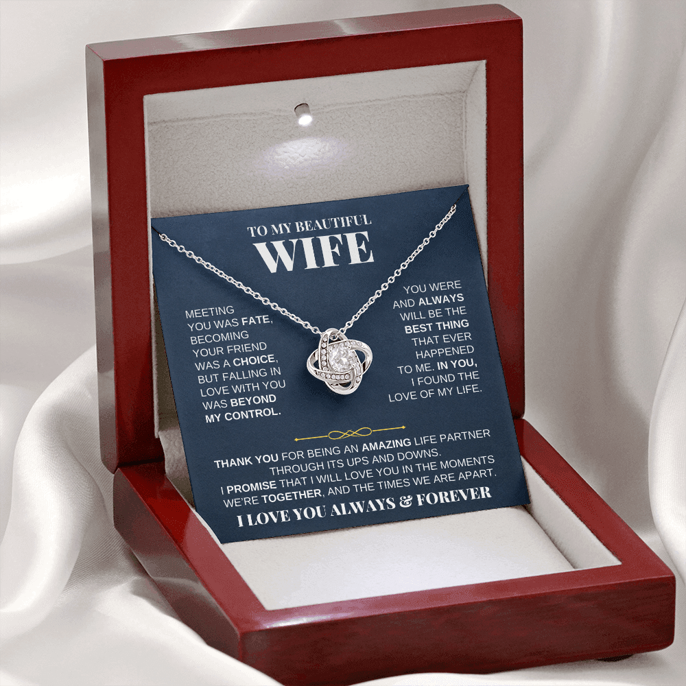 Jewelry To My Beautiful Wife - Love Knot Gift Set - SS229