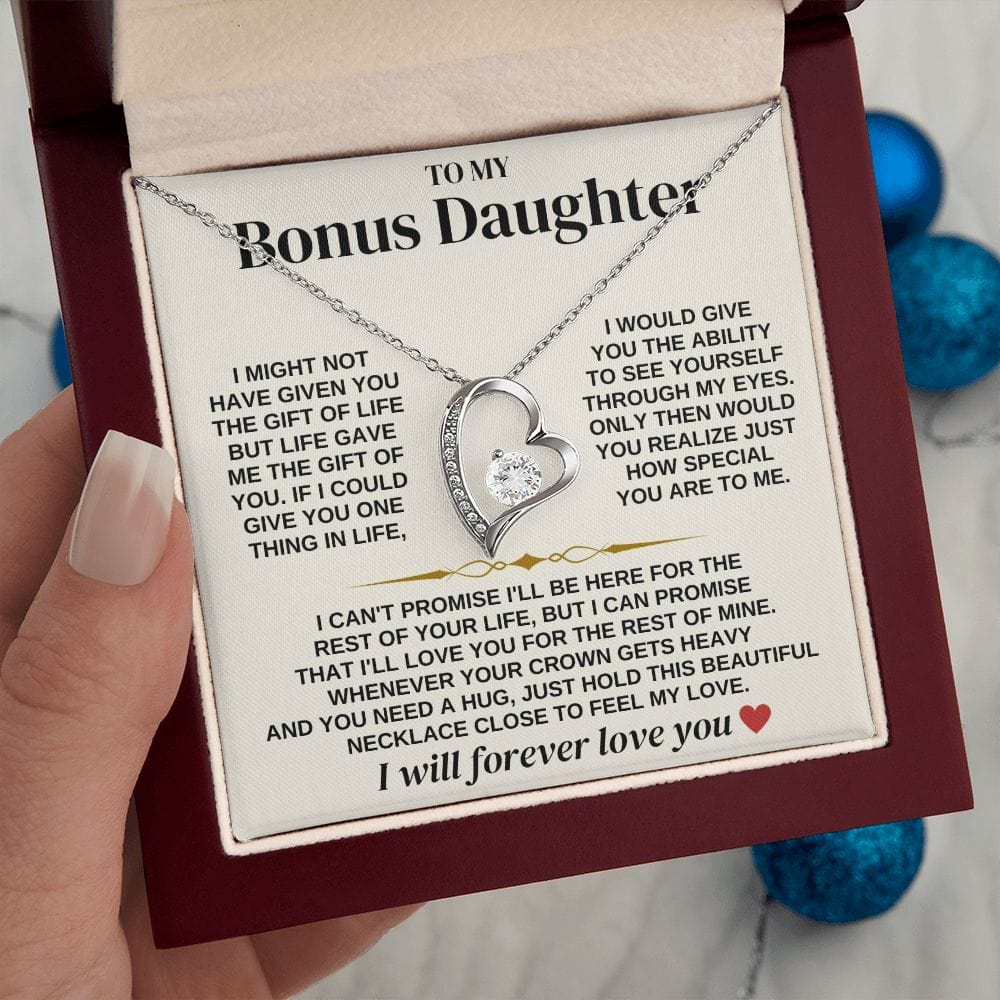 Jewelry To My Bonus Daughter - Necklace Gift Set - SS312