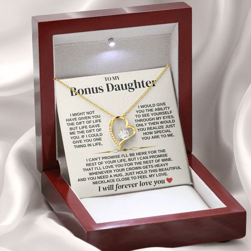 Jewelry To My Bonus Daughter - Necklace Gift Set - SS312