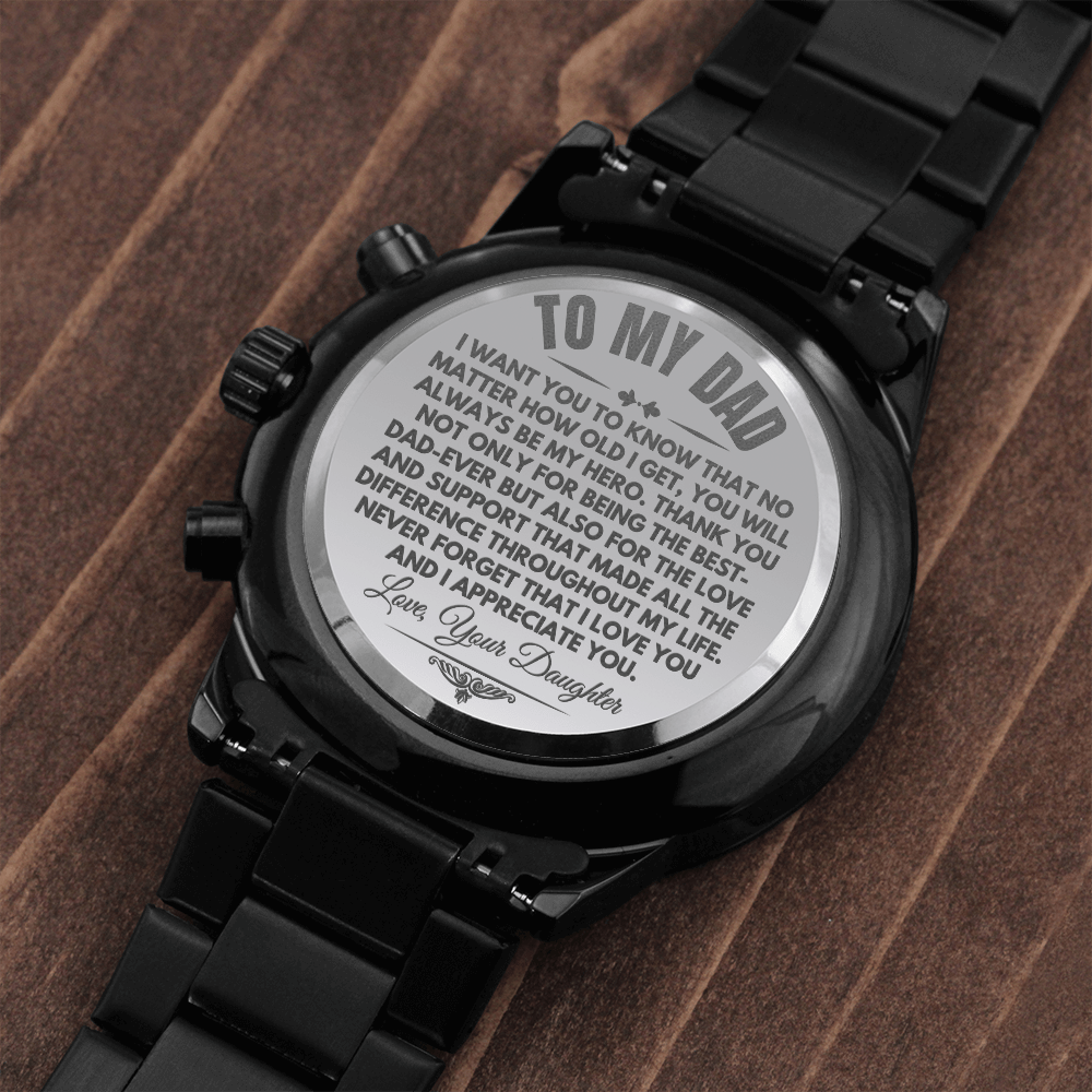 Jewelry To My Dad - From Daughter - Engraved Premium Watch - SS236
