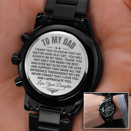 Jewelry To My Dad - From Daughter - Engraved Premium Watch - SS236