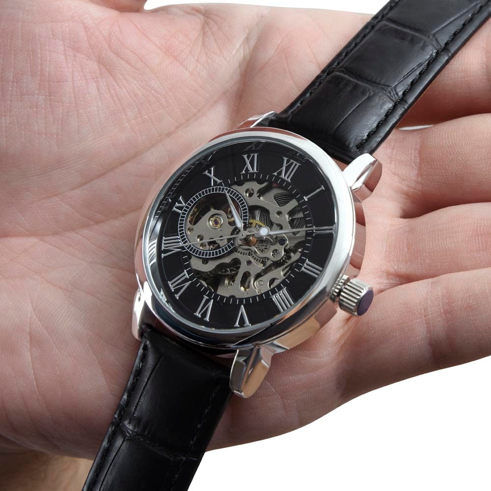 Jewelry To My Dad - Premium Automatic Openwork Watch - Gift Set - SS214