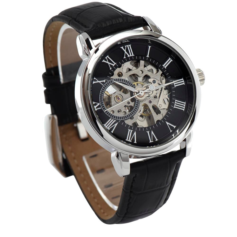 Jewelry To My Dad - Premium Automatic Openwork Watch - Gift Set - SS214D