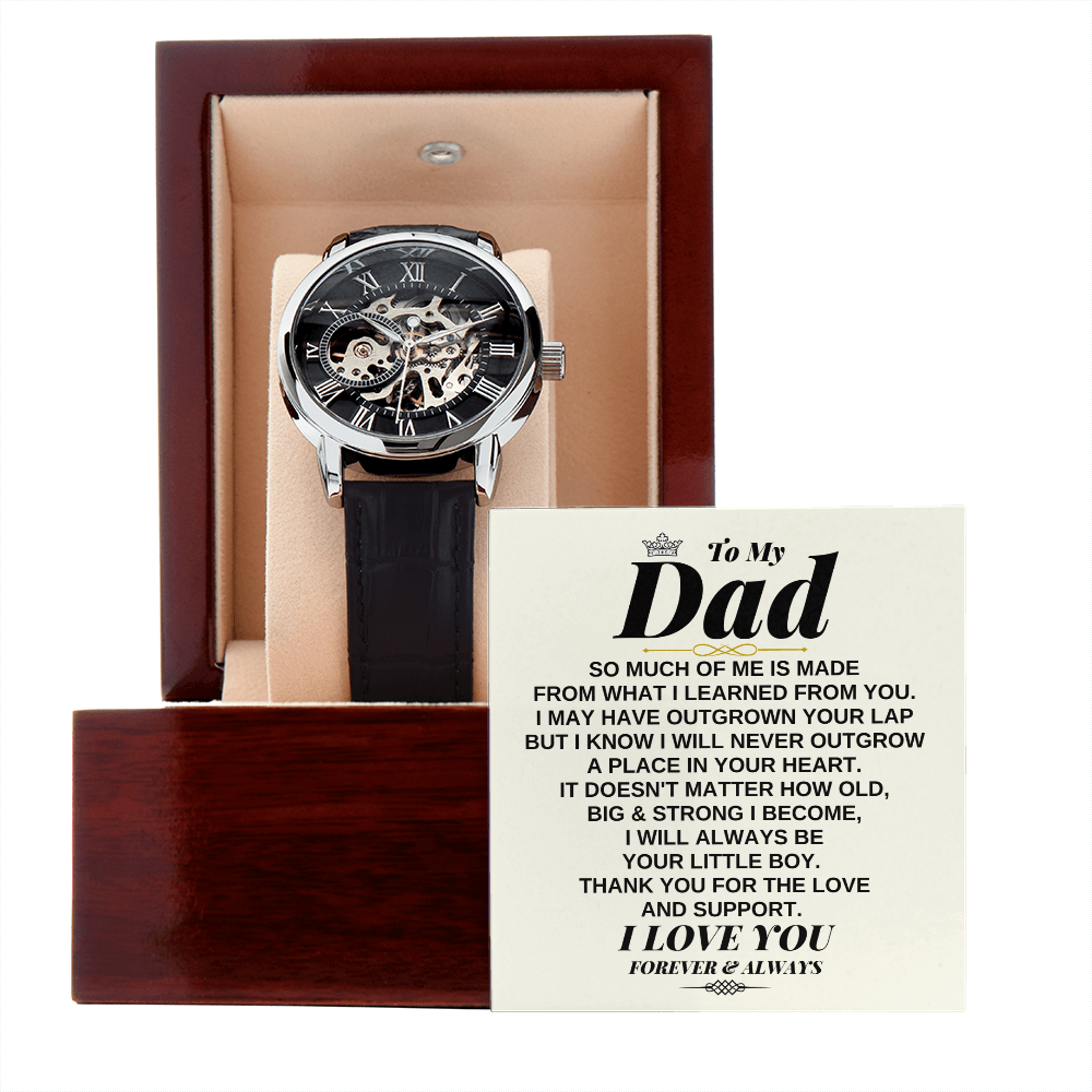 Jewelry To My Dad - Premium Automatic Openwork Watch - Gift Set - SS245