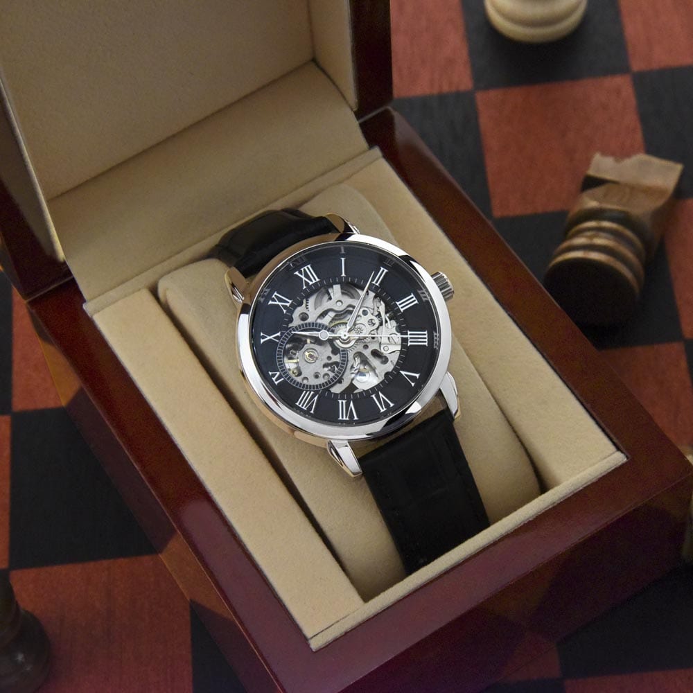 Jewelry To My Dad - Premium Automatic Openwork Watch - Gift Set - SS245