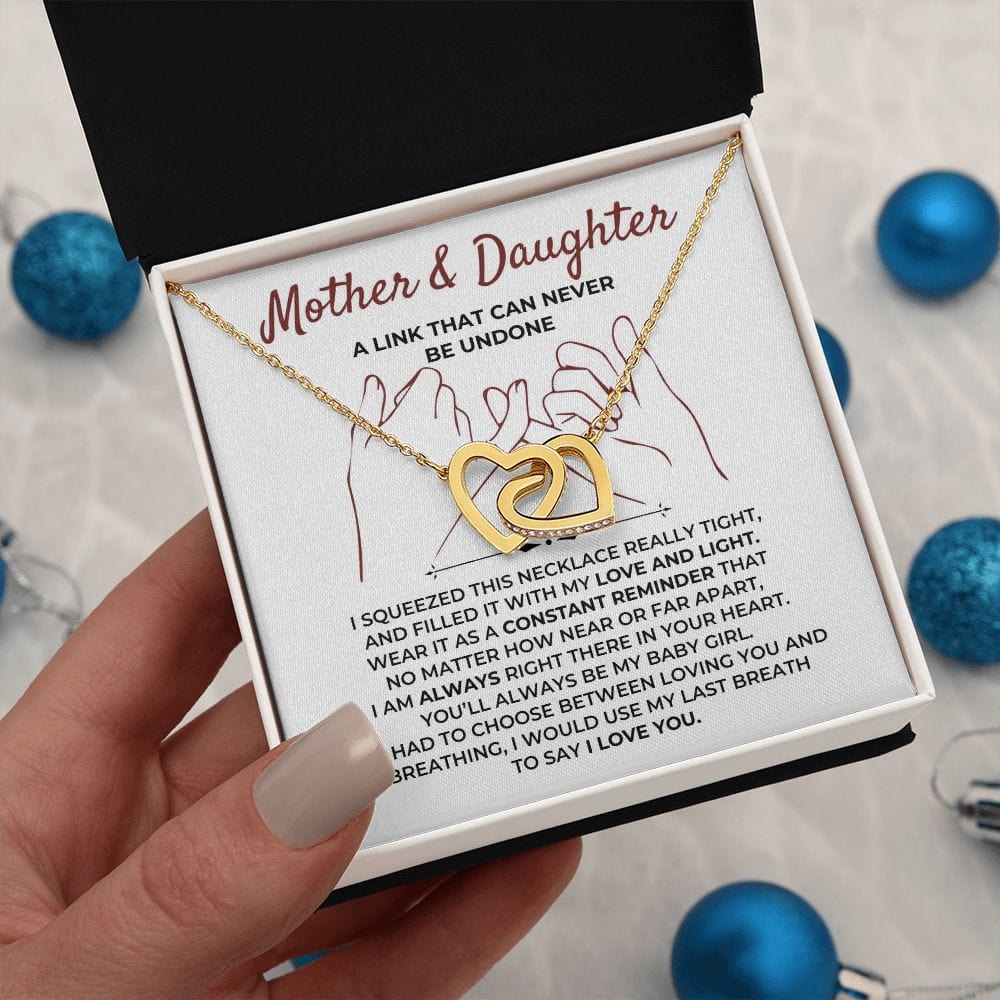 Jewelry To My Daughter - Beautiful Linked Hearts Gift Set - SS397