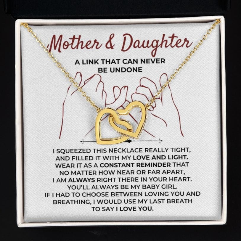 Jewelry To My Daughter - Beautiful Linked Hearts Gift Set - SS397