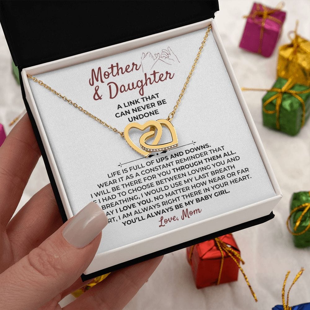 Jewelry To My Daughter - Beautiful Linked Hearts Gift Set - SS398