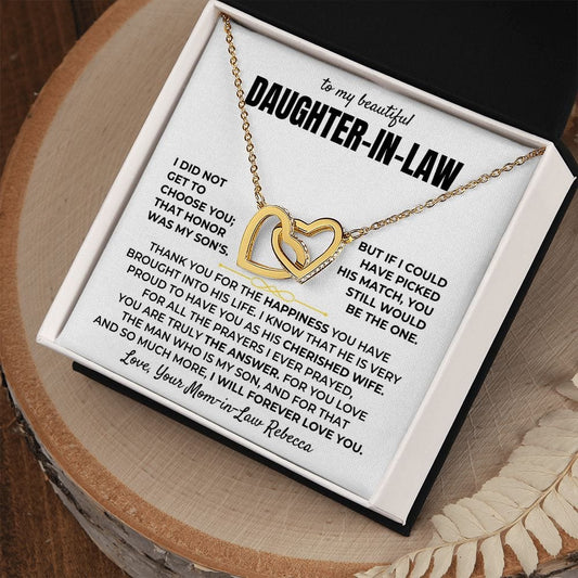 Jewelry To My Daughter-In-Law - Beautiful Linked Hearts Gift Set - SS400