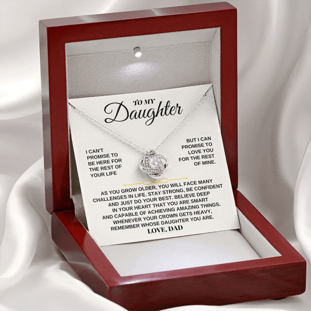 Jewelry To My Daughter - Love, Dad - Beautiful Love Knot Gift Set - SS260
