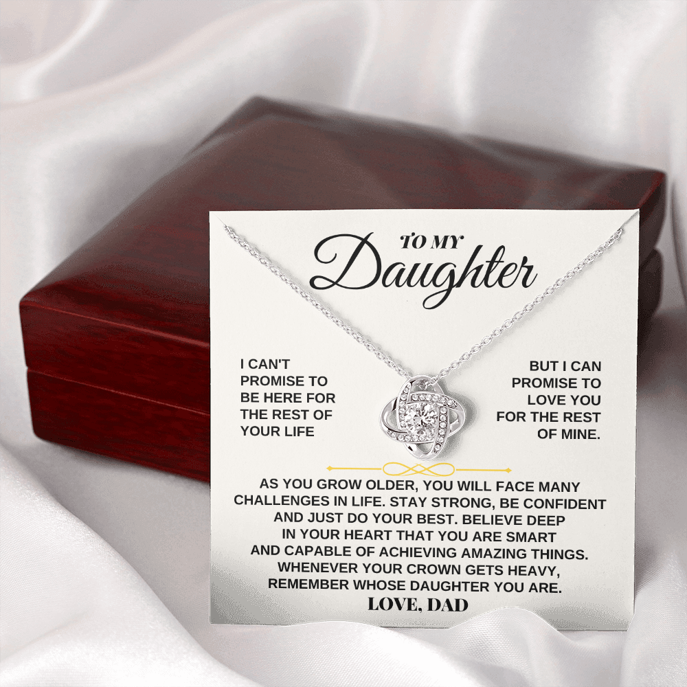 Jewelry To My Daughter - Love, Dad - Beautiful Love Knot Gift Set - SS260