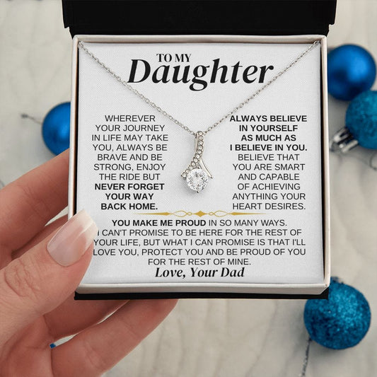 Jewelry To My Daughter - Love Dad - Necklace Gift Set - SS318V2