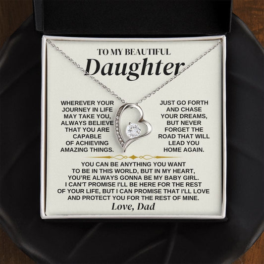 Jewelry To My Daughter - Love Dad - Necklace Gift Set - SS324D