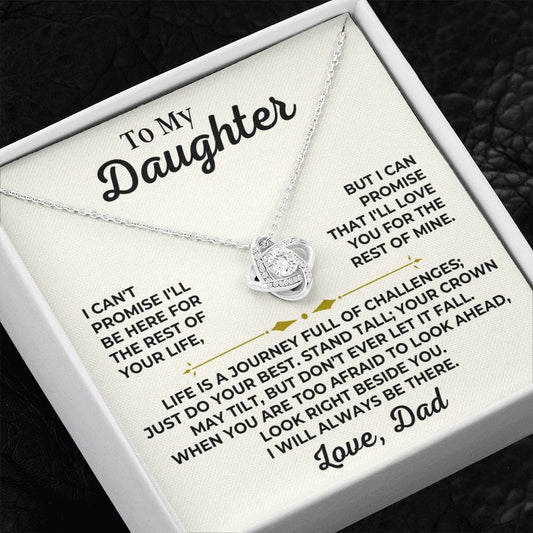 Jewelry To My Daughter - Love Dad - Stand Tall - Love Knot Gift Set - SS426V2D