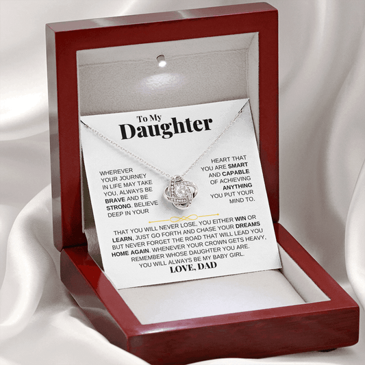 Jewelry To My Daughter - Love Knot Gift Set - From Dad- SS204LKD