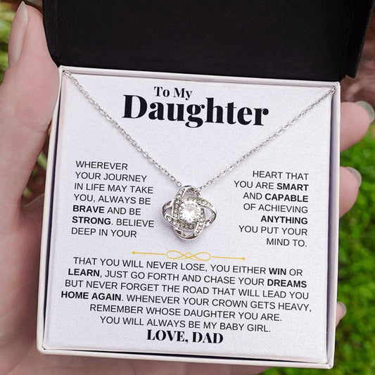 Jewelry To My Daughter - Love Knot Gift Set - From Dad- SS204LKD