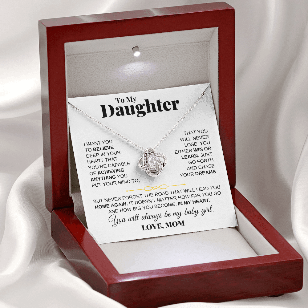 Jewelry To My Daughter - Love Knot Gift Set - From Mom - SS206LKM