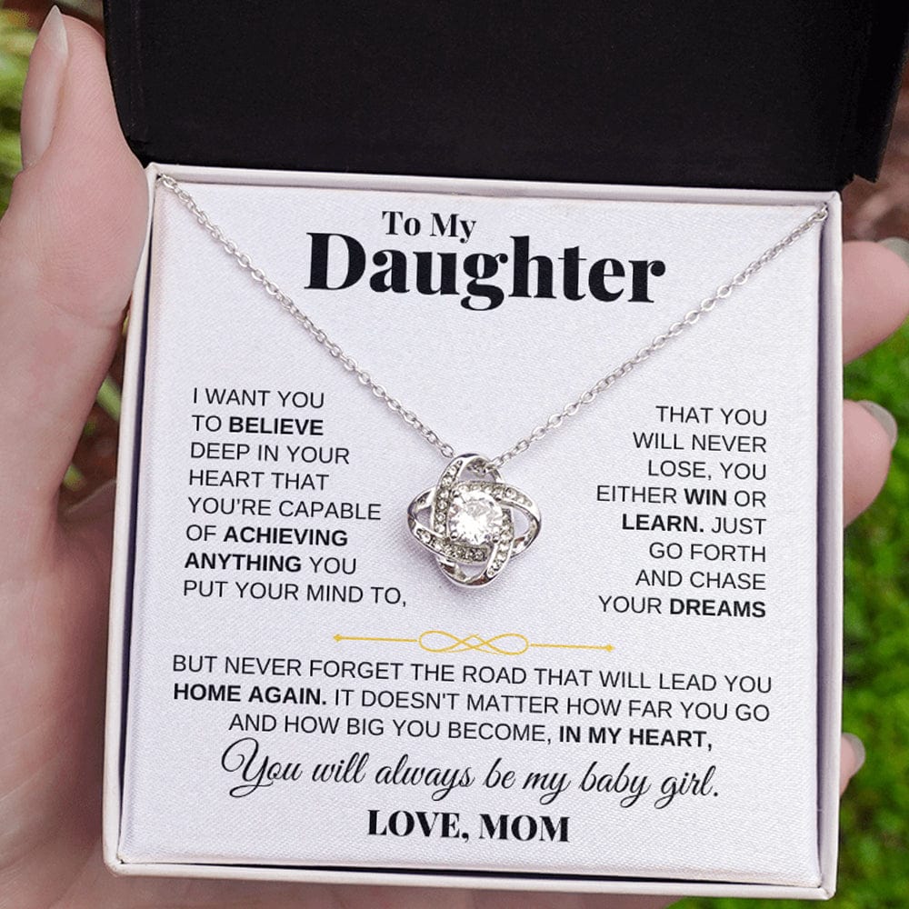 Jewelry To My Daughter - Love Knot Gift Set - From Mom - SS206LKM